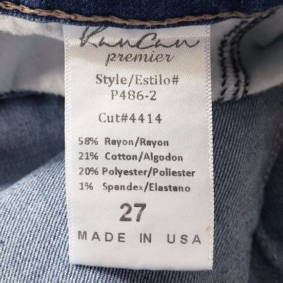 Kancan Premier Skinny Jeans Size 27 Waist Medium Blue Wash Rayon Cotton Stretch - Picture 8 of 9